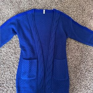 Elegant Royal Blue Women's Cardigan